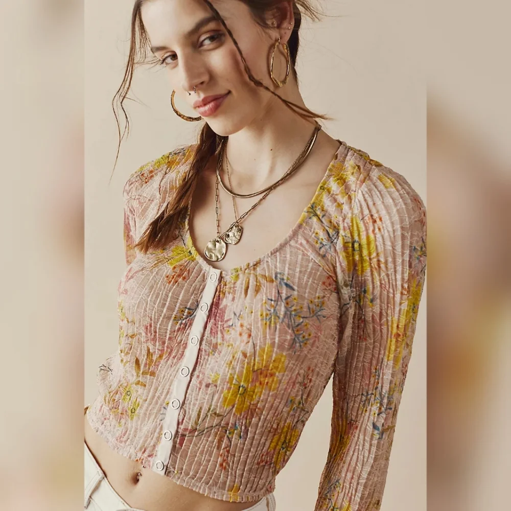 NWT Free People Angelina Top